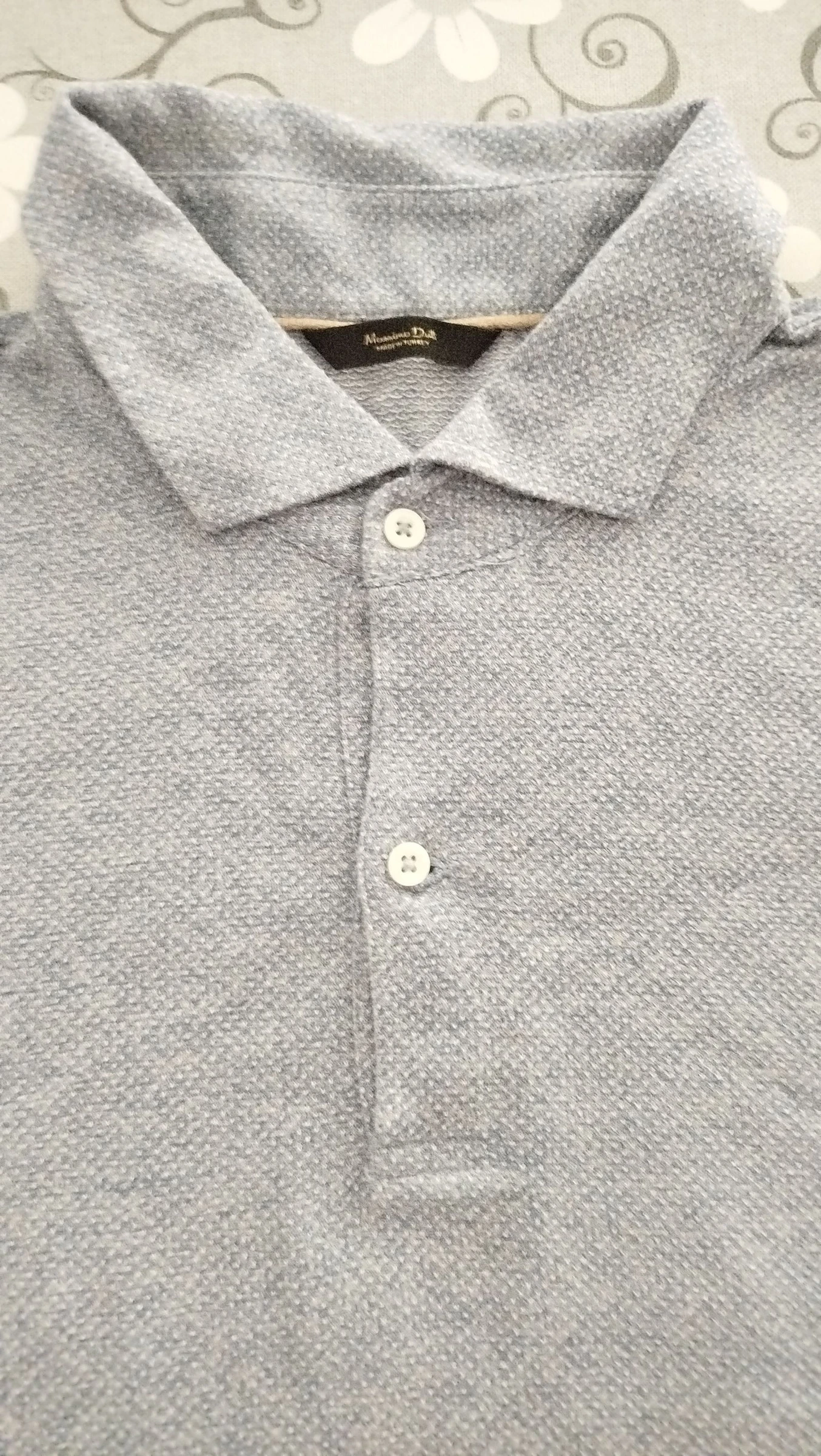 Polo Massimo Dutti azul claro con textura - Talla L – photo 2